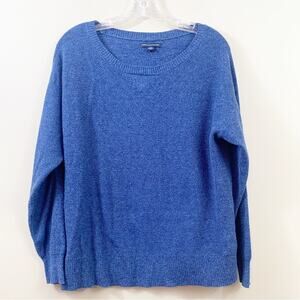 American Eagle Knit Crew Neck Blue Sweater